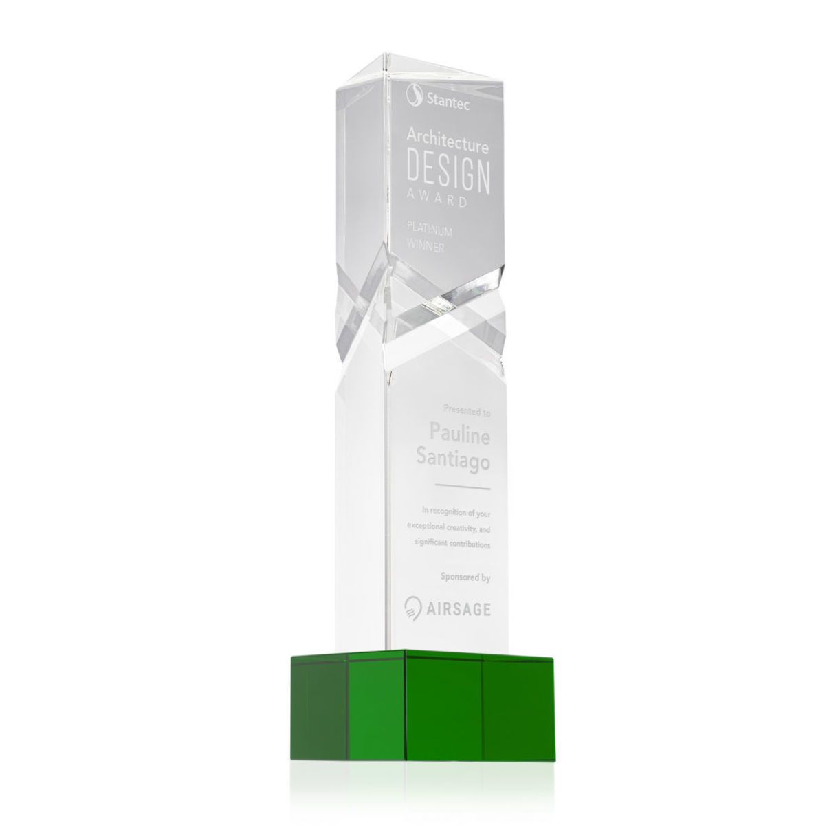 Oakham Award on Hancock Base - Green