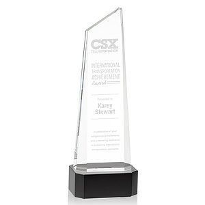 Belmont Tower Award on Padova Base - Black