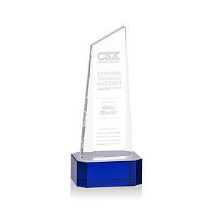 Belmont Tower Award on Padova Base - Blue