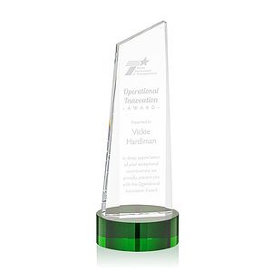 Belmont Tower Award on Stanrich Base - Green