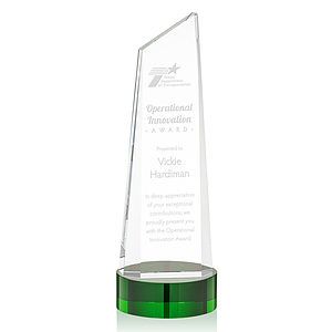 Belmont Tower Award on Stanrich Base - Green