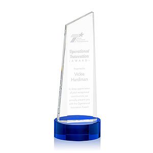 Belmont Tower Award on Stanrich Base - Blue