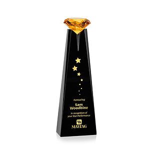 Alicia Gemstone Award - Black/Amber