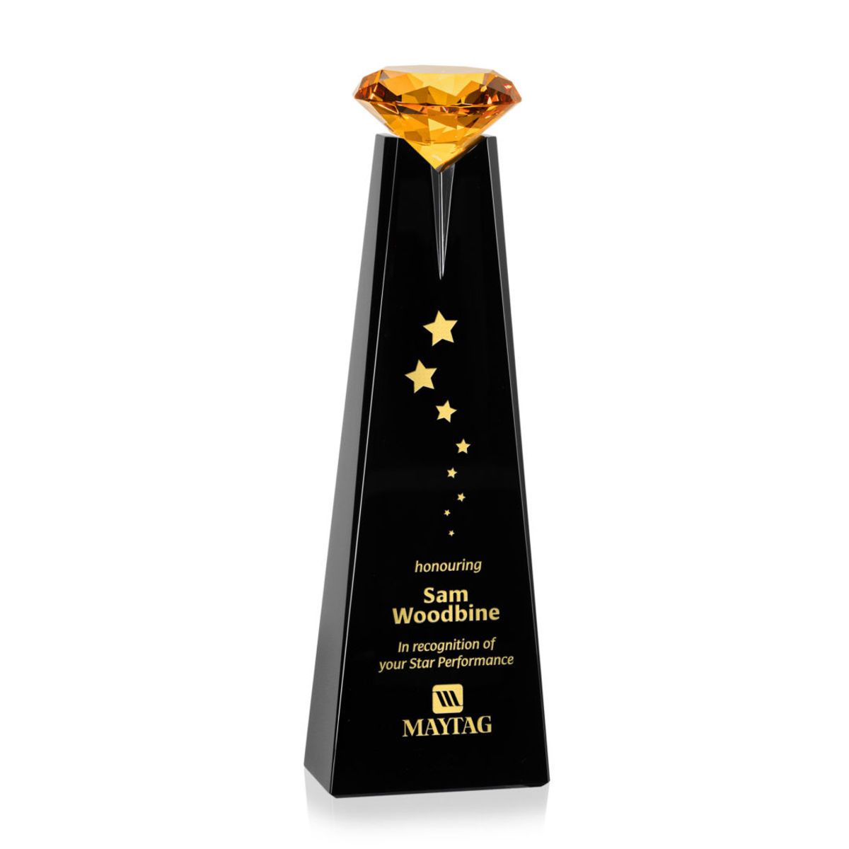 Alicia Gemstone Award - Black/Amber