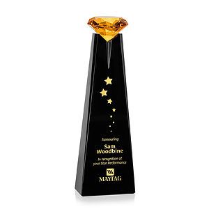 Alicia Gemstone Award - Black/Amber