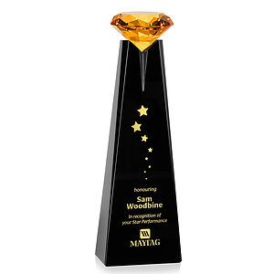 Alicia Gemstone Award - Black/Amber
