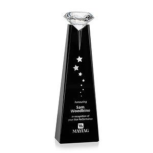 Alicia Gemstone Award - Black/Diamond