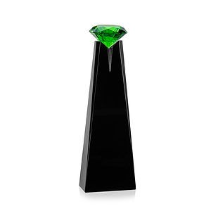 Alicia Gemstone Award - Black/Emerald