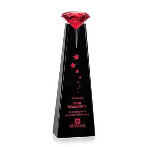 Alicia Gemstone Award - Black/Ruby
