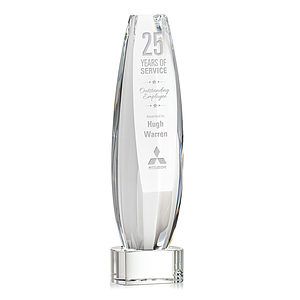 Hoover Award on Paragon Base - Clear