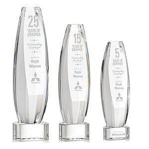 Hoover Award on Paragon Base - Clear