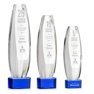 Hoover Award on Paragon Base - Blue