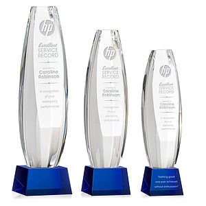 Hoover Award on Robson Base - Blue