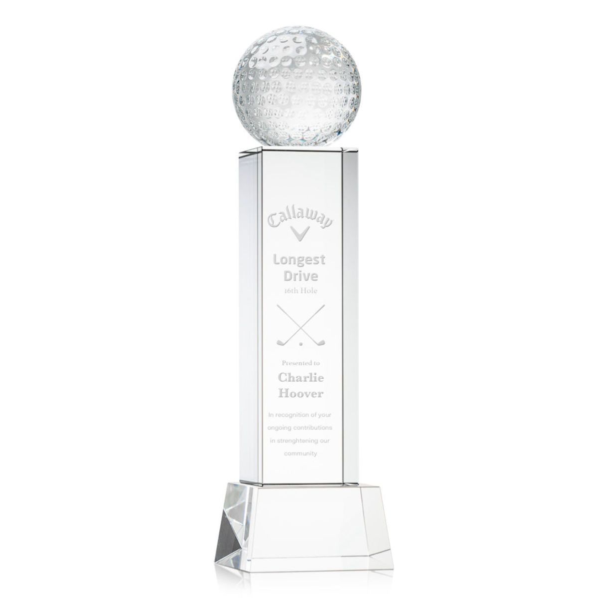 Golf Ball Award on Belcroft Base - Clear