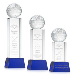 Golf Ball Award on Belcroft Base - Blue