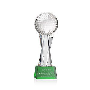 Golf Ball Award on Grafton Base - Green