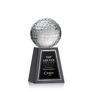 Golf Ball Award on Tall Marble