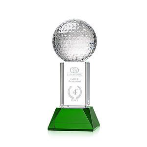Golf Ball Award on Stowe Base - Green