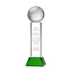 Golf Ball Award on Stowe Base - Green