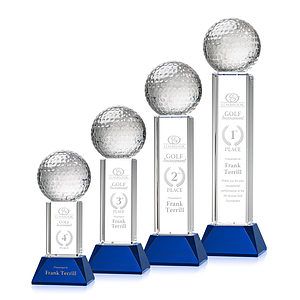 Golf Ball Award on Stowe Base - Blue