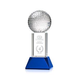 Golf Ball Award on Stowe Base - Blue