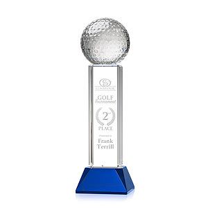 Golf Ball Award on Stowe Base - Blue