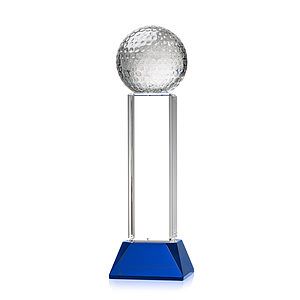 Golf Ball Award on Stowe Base - Blue