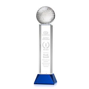 Golf Ball Award on Stowe Base - Blue