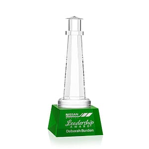 Lighthouse Award on Robson Base - Green