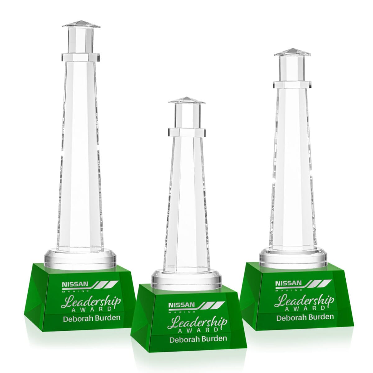 Lighthouse Award on Robson Base - Green