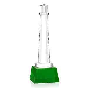 Lighthouse Award on Robson Base - Green