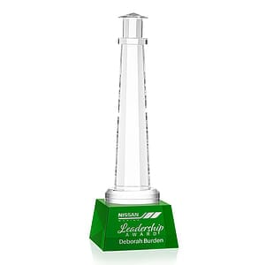 Lighthouse Award on Robson Base - Green