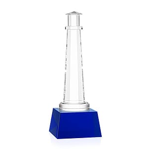 Lighthouse Award on Robson Base - Blue