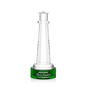 Lighthouse Award on Stanrich Base - Green