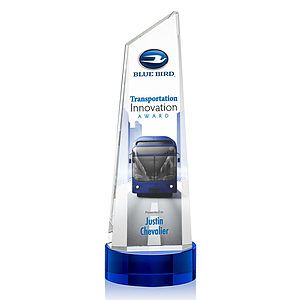 Belmont Tower VividPrint™ Award on Stanrich - Blue