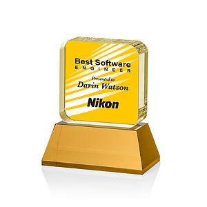 Flamborough VividPrint™ Award on Base - Amber