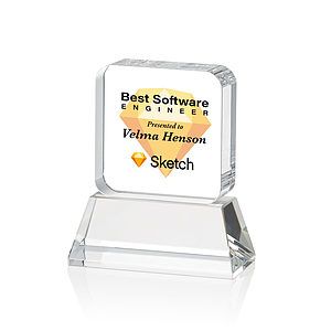 Flamborough VividPrint™ Award on Base - Clear