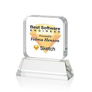 Flamborough VividPrint™ Award on Base - Clear