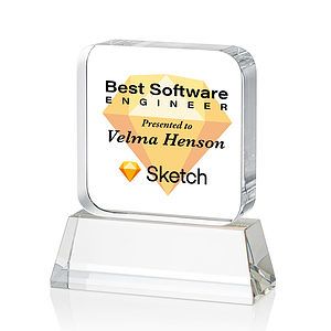 Flamborough VividPrint™ Award on Base - Clear