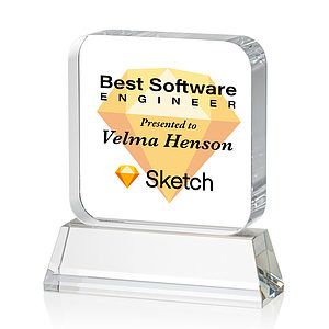 Flamborough VividPrint™ Award on Base - Clear