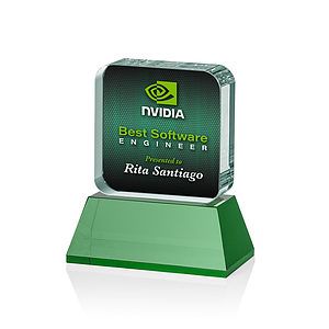 Flamborough VividPrint™ Award on Base - Green