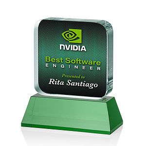 Flamborough VividPrint™ Award on Base - Green