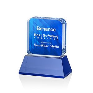 Flamborough VividPrint™ Award on Base - Blue