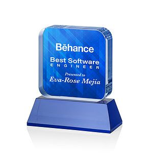 Flamborough VividPrint™ Award on Base - Blue