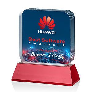 Flamborough VividPrint™ Award on Base - Red