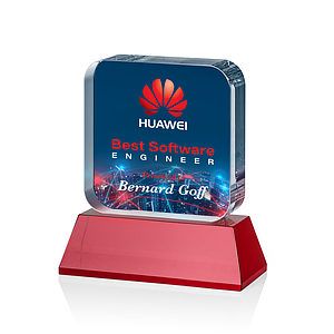Flamborough VividPrint™ Award on Base - Red