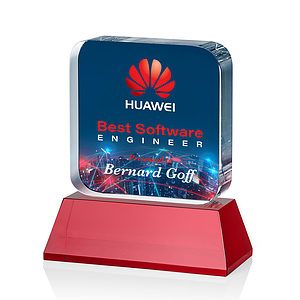 Flamborough VividPrint™ Award on Base - Red