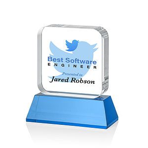 Flamborough VividPrint™ Award on Base - Sky Blue
