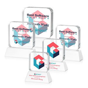 Flamborough VividPrint™ Award on Base - White