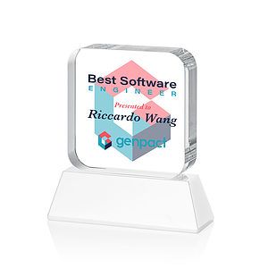 Flamborough VividPrint™ Award on Base - White